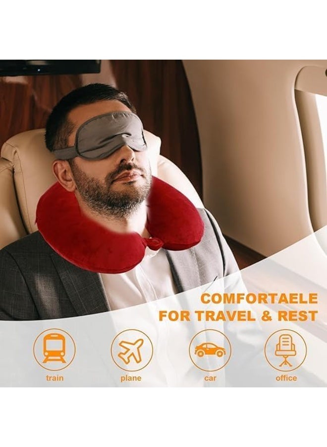Travel Pillow – 100% Pure Memory Foam U-Shaped Neck Pillow, Lightweight Portable Headrest for Airplane, Car, Home & Office Sleeping Support - Image 2